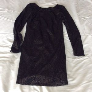 Black sequin cocktail dress